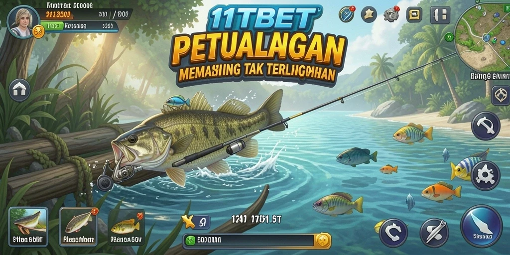 Tampilan gameplay 11TBET dengan aksi memancing yang seru.
