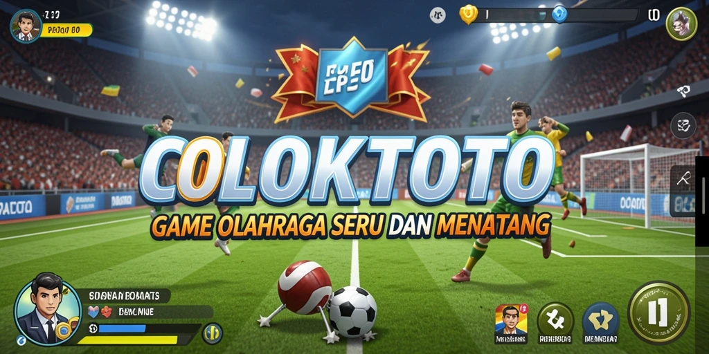 Screenshot gameplay COLOKTOTO menampilkan aksi seru olahraga.