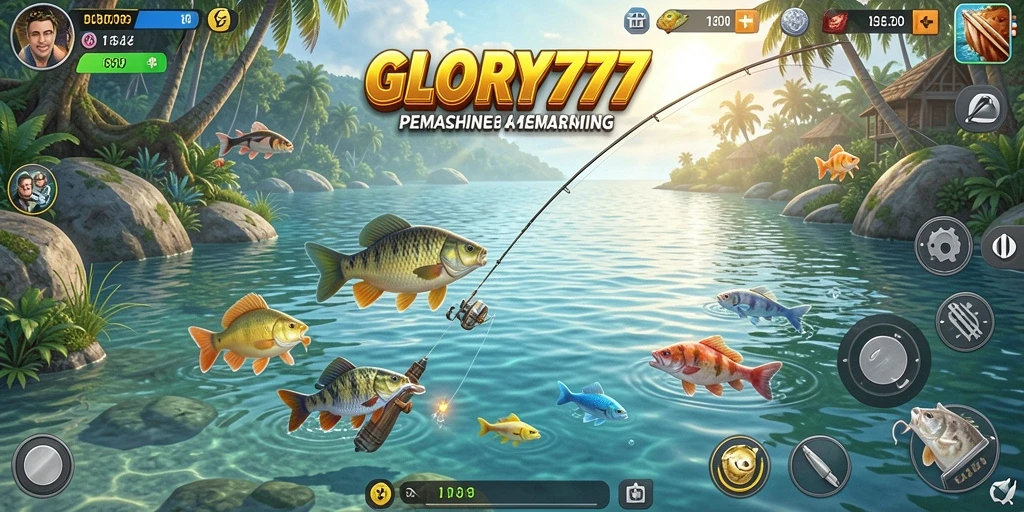 Screenshot GLORY777 menampilkan aksi memancing yang seru dan grafis menawan.
