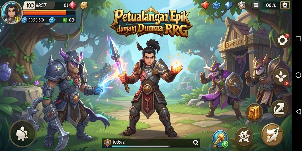 Screenshot KO857 menunjukkan aksi RPG yang mendebarkan dan grafik yang memikat.