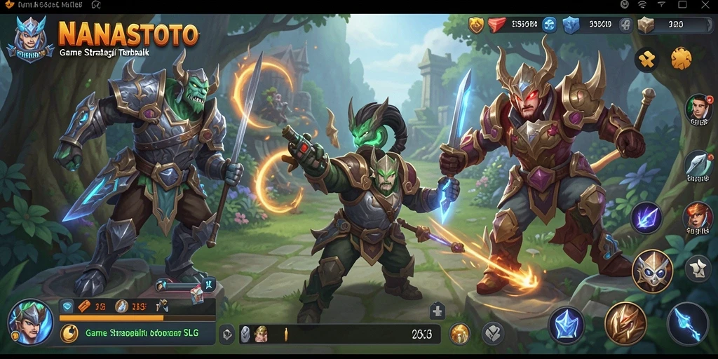 Tampilan gameplay NANASTOTO yang penuh strategi dan aksi.