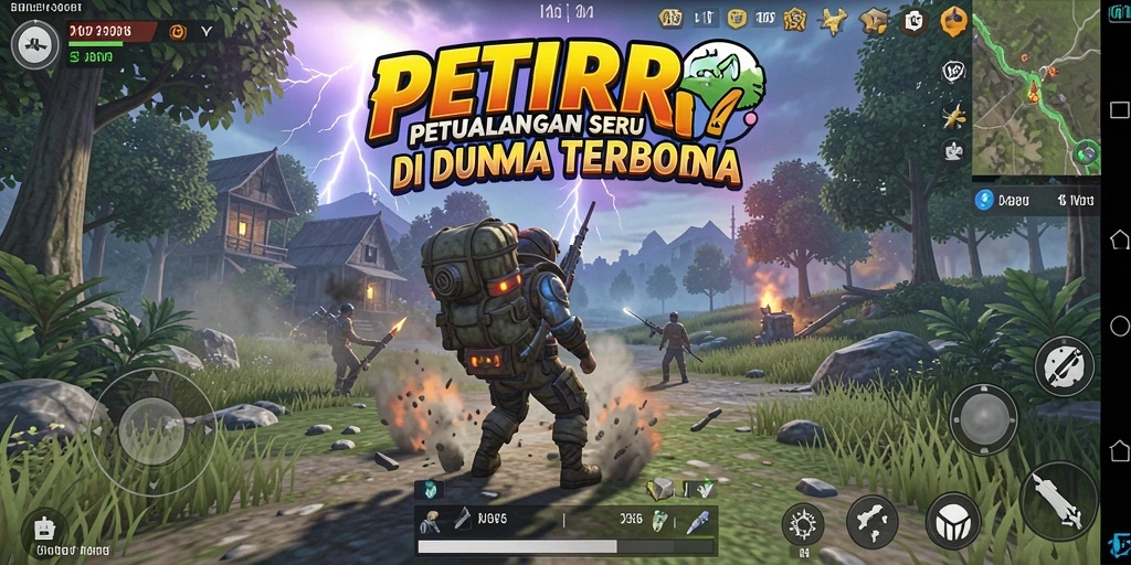 Screenshot PETIRRP menampilkan pemain menjelajahi dunia terbuka yang menakjubkan.