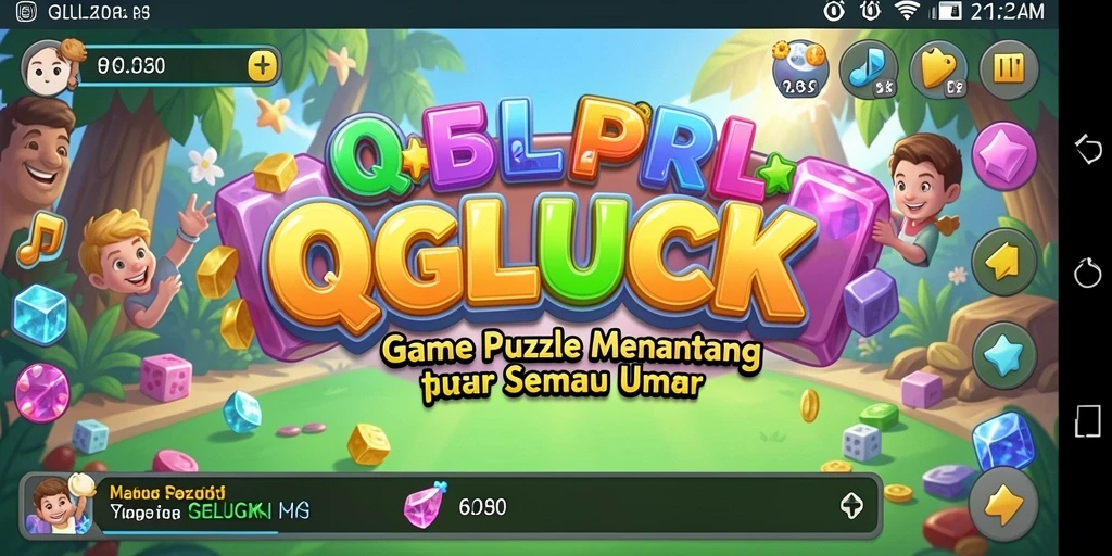 Tampilan gameplay QGLUCK yang menantang dan menarik.
