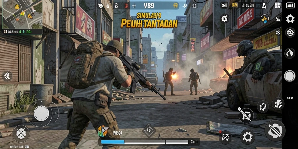 Tampilan gameplay V89 yang menarik dan interaktif.