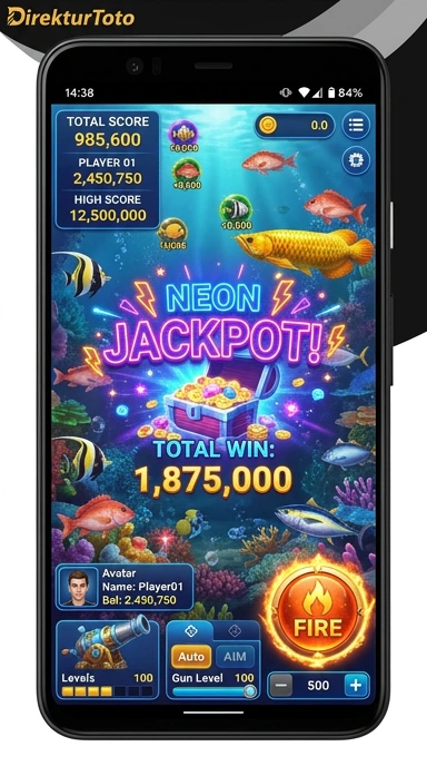Screenshot fitur unggulan dalam aplikasi direkturtoto.